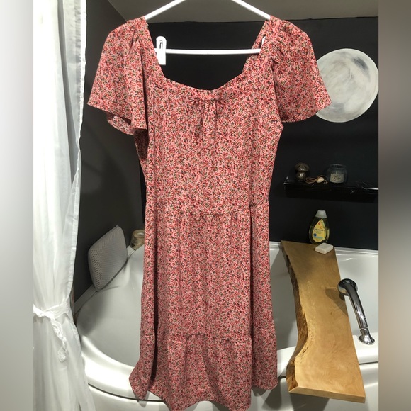 Pink Monteau Floral Midi Dress - Picture 7 of 8